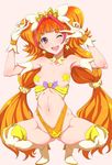 amanogawa_kirara bare_shoulders boots breasts clearite covered_nipples cure_twinkle downscaled earrings gloves go!_princess_precure highres jewelry long_hair looking_at_viewer magical_girl md5_mismatch one_eye_closed open_mouth orange_hair pasties precure red_eyes resized small_breasts smile solo squatting star star_earrings star_pasties thigh_boots thighhighs twintails v very_long_hair 