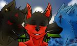 2015 anthro canine fox gay group gryph love male mammal siriuswolfus smile wolf 