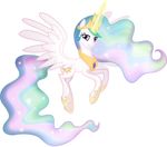  2015 absurd_res alpha_channel equine female feral friendship_is_magic hi_res horn looking_at_viewer mammal my_little_pony princess_celestia_(mlp) smile solo theshadowstone winged_unicorn wings 