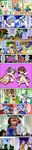  absurdres afterimage angry arms_behind_back bare_shoulders berserk blue_eyes blue_hair blush bow brown_eyes brown_hair cirno clenched_teeth comic crazy_eyes detached_sleeves dress flower forest frog frog_hair_ornament green_hair hair_bow hair_flower hair_ornament hairband highres ice ice_wings kochiya_sanae long_hair long_image mozgus multiple_girls nature niiko_(gonnzou) open_mouth panties pantyshot puffy_short_sleeves puffy_sleeves purple_eyes purple_hair ribbon running shaded_face short_hair short_sleeves skirt smile snake snake_hair_ornament tall_image tears teeth touhou translated tsukumo_benben tsukumo_yatsuhashi twintails underwear white_panties wings 