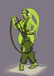  1girl alien bdsm breasts collar cosmicminerals dancer erect_nipples female green_skin large_breasts leash looking_at_viewer milf oola plump revealing_clothes sandals see-through simple_background slave solo standing star_wars sweat thick_thighs twi'lek wide_hips 