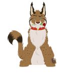  2015 absurd_ref alpha_channel belly brown_fur collar feline flower fur looking_at_viewer lynx male mammal open_mouth phoenixazrael plain_background plant red_collar rose rose_in_mouth smile solo transparent_background white_fur 
