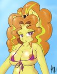  2015 adagio_dazzle_(eg) anthro areola big_breasts breasts clothed clothing equine erect_nipples female horse mammal mdgusty my_little_pony nipple_slip nipples pony skimpy solo 