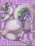  anthro big_breasts big_butt breasts butt covering covering_breasts covering_self female goodra hand_on_breast huge_breasts huge_butt looking_back nintendo nude pok&eacute;mon quelux slime solo thick_thighs video_games wide_hips 