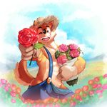  2015 abs canine flower hat holidays mammal muscles overalls pecs piti_yindee plant valentine&#039;s_day wolf wuffle 