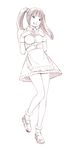  dress monochrome original sketch solo traditional_media twintails yoshitomi_akihito 