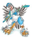  2015 atlantic_puffin avian bird clothing flinters hockey male mascot puffin torn_clothing transformation uniform 