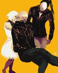  2boys bandages eto_(tokyo_ghoul) highres multiple_boys noro_(tokyo_ghoul) pantyhose tatara_(tokyo_ghoul) tokyo_ghoul 