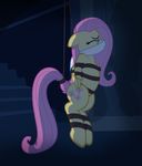  2015 bdsm blue_eyes bondage bound cutie_mark equine female feral fluttershy_(mlp) friendship_is_magic hair inside mammal my_little_pony pegasus pink_hair radiantrealm rope_bondage solo wings 