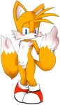  balls blush canine fox jetfrozen male mammal miles_prower penis sega solo sonic_(series) uncut 