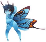  amber_eyes antennae anthro arthropod black_hair butterfly hair insect looking_at_viewer rudragon smile wings 