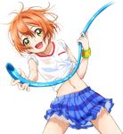  :d gym_shirt hose hoshizora_rin love_live! love_live!_school_idol_festival love_live!_school_idol_project midriff navel official_art open_mouth orange_hair petticoat school_uniform shirt short_hair skirt sleeves_rolled_up slip_showing smile solo third-party_edit tied_shirt transparent_background wet wet_clothes 