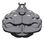  biceps big_muscles huge_muscles krosbar_(artist) male mammal muscles pecs pose rhinoceros scar solo 