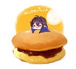  :3 bad_id bad_pixiv_id black_eyes chibi dorayaki food ichiko_(dragn) japanese_clothes male_focus mikazuki_munechika miniboy sketch solid_circle_eyes solo touken_ranbu translation_request wagashi 