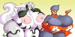  2015 anthro areola avian big_breasts bird breasts busty_bird canine clothed clothing erect_nipples female half-dressed huge_breasts hyper hyper_breasts jaeh mammal nipples skimpy tagme topless 