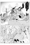  black_and_white capcom claws comic dragon female feral flying_wyvern forced horn japanese_text male monochrome monster_hunter rape rathian scales scalie seregios spiked_tail spikes text translation_request unknown_artist video_games wings wyvern 