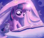  2014 blanket book equine female friendship_is_magic glowing hair horn joellethenose light mammal moon my_little_pony purple_eyes purple_hair reading smartypants_(mlp) solo star twilight_sparkle_(mlp) unicorn young 