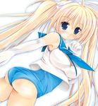  ass bad_id bad_pixiv_id blonde_hair blue_eyes elbow_gloves gloves kuon_itsuki original school_uniform serafuku solo twintails white_gloves 