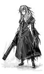  crossover dress greyscale gun inquisition long_hair lowres monochrome rozen_maiden solo suiseiseki warhammer_40k weapon 