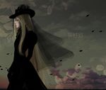  blonde_hair flower glasses hat hellsing integra_hellsing long_hair solid&amp;etc tree 