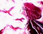  bird cape closed_eyes gundam haman_karn pink_hair short_hair yukki_(rffcq251) zeta_gundam 