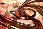  1girl female gloves hellsing monochrome red_eyes seras_victoria solid&amp;etc solo thigh-highs thighhighs 