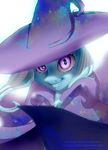  2015 absurd_res equine female feral friendship_is_magic hair hat hi_res horse long_hair looking_at_viewer mammal my-magic-dream my_little_pony pony purple_eyes smile solo trixie_(mlp) two_tone_hair wizard_hat 