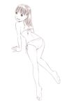  barefoot bikini monochrome original sketch solo swimsuit traditional_media yoshitomi_akihito 