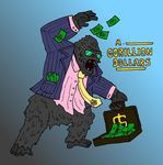  a_gorillion_dollars briefcase business eyewear gorilla humor mammal primate sunglasses unknown_artist 
