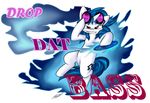  2014 blue_hair cutie_mark disc english_text equine eyewear feral friendship_is_magic fur glasses hair horn horse looking_at_viewer mammal my_little_pony pony purple_eyes smile tailzkip teeth text unicorn vinyl_scratch_(mlp) white_fur white_skin 