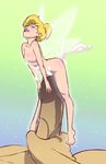  blonde_hair blush breasts cum disney disney_fairies eyes_closed fairy female hair human interspecies lipstick male mammal micro nipples penis pink_nipples pointy_ears size_difference solo tinkerbell unknown_artist 