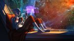  alien asari blue_skin clothed clothing drink female hologram liara_t&#039;soni looking_at_viewer mass_effect matt_rhodes relaxing sitting smile solo space steam video_games window 
