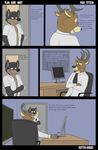  2013 anthro canine cervine clothed clothing comic deer english_text fur jerry_(character) male mammal open_mouth rotten_robbie school smile teacher text 