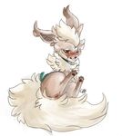  2014 aroused blush canadianbacon eeveelution female flareon fluffy fur looking_at_viewer mammal nintendo open_mouth plain_background pok&eacute;mon pussy solo video_games white_background 