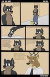  2013 anthro canine clothed clothing comic english_text fur jerry_(character) male mammal open_mouth rotten_robbie school smile text 