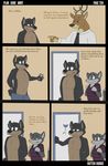  2013 anthro canine clothed clothing comic duncan_(character) english_text fur jerry_(character) male mammal open_mouth rotten_robbie school smile text 