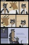  2013 anthro bathroom canine clothed clothing comic danny_(character) duncan_(character) english_text feline fur jerry_(character) male mammal open_mouth oral penis rotten_robbie school sex smile text 