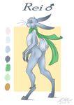  cute fluffy_tail fur girly green_eyes green_scarf grey_fur invalid_tag lagomorph long_ears male mammal nude rabbit rei scarf scut sensetivewhiskers slim smile solo whiskers 