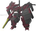  armored_core armored_core:_verdict_day full_body huge_weapon machinery mecha mecha_request no_humans simple_background standing weapon white_background 