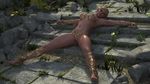  3d armor bdsm big_breasts blonde_hair bondage bound breasts elf female gold hair hitman_x3z looking_at_viewer pointy_ears pussy spread_legs spreading useless_armor 