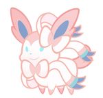  ambiguous_gender animated blue_eyes bow cute eeveelution fur nintendo open_mouth pink_fur pok&eacute;mon ribbons solo sylveon unknown_artist video_games white_fur 