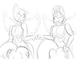  2014 anal anthro anthrofied armor black_and_white bottomless brothers butt clothed clothing cutie_mark duo equine fistbump flash_sentry_(mlp) friendship_is_magic half-dressed jrvanesbroek male male/male mammal monochrome my_little_pony nude one_eye_closed pegasus royal_guard_(mlp) scar scar_over_eye sex shining_armor_(mlp) sibling sketch wings wink 