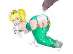  blonde_hair blue_eyes breasts cum cum_in_ass cum_in_hair cum_on_hair elbow_gloves gloves horns lm_(legoman) mario_(series) penis princess_peach pussy super_mario_bros. thighhighs uncensored 