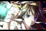  backhand blue_eyes brown_hair chaigidhiell close-up hairband kantai_collection kongou_(kantai_collection) letterboxed motion_blur remodel_(kantai_collection) solo 