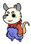  breasts crown female mammal marsupial milf morbi mother neckerchief opossum overalls parent poppy_opossum poppy_opossum_(character) solo style_parody towergirls 