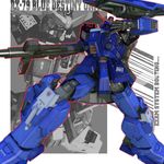  3d blue_destiny_02 g-db gun gundam gundam_side_story:_the_blue_destiny highres mecha shield weapon 