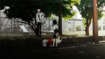  1girl animated animated_gif black_hair cenco cencoroll creature school_uniform tetsu_(cencoroll) transformation what yuki_(cencoroll) 
