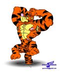  bicep feline mammal muscles pecs penis solo tiger tigger wolfblade 
