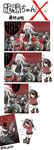  5girls aircraft_carrier_oni bad_id bad_pixiv_id comic fourth_wall hai_to_hickory highres kantai_collection multiple_girls parody re-class_battleship ru-class_battleship ryuujou_(kantai_collection) shinkaisei-kan simple_background style_parody translated twitter_username ueda_masashi_(style) visor_cap 