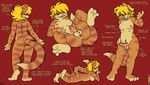  3_toes anthro anus breasts butt cat english_text erection feline herm intersex mammal model_sheet nanimoose nel_(nanimoose) nipples nude penis plantigrade pussy text toes 